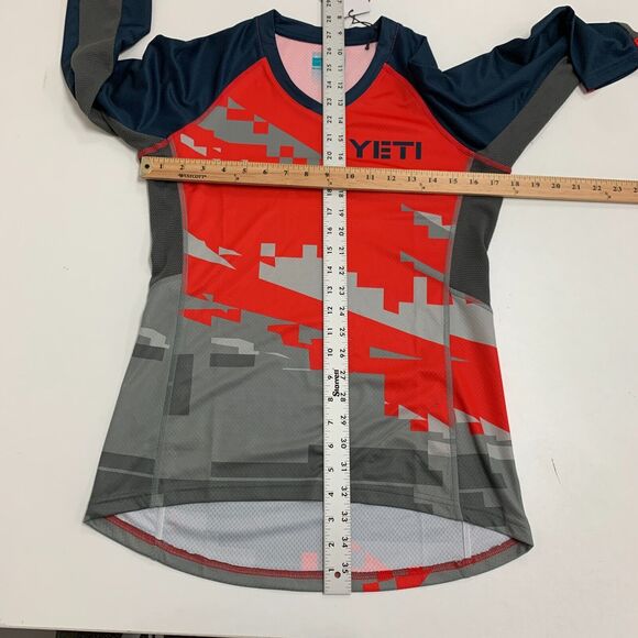 Yeti Beti Jersey Shirt Womens M Medium 3/4 Sleeves Raglan Sunblock Cycling Top - Picture 6 of 16